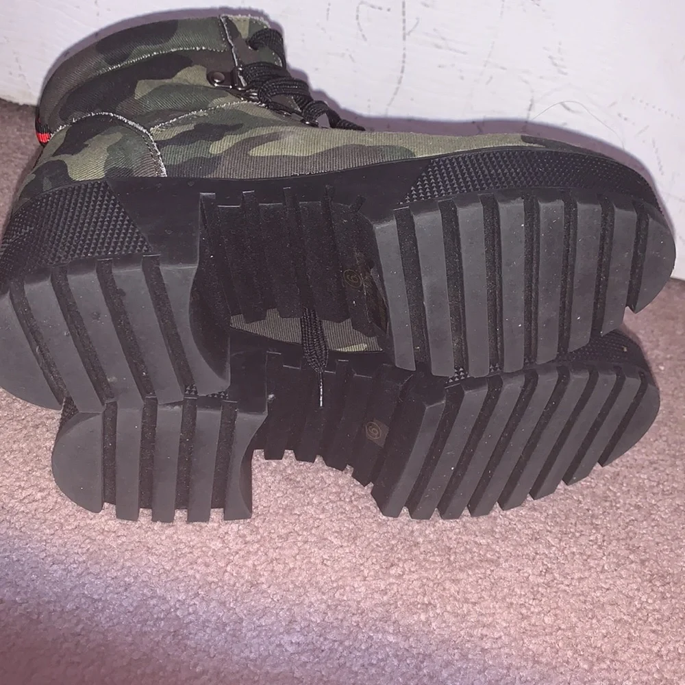Pazzle Commander Combat Camouflage Rubber Lug Sole Boots - Picture 9 of 12
